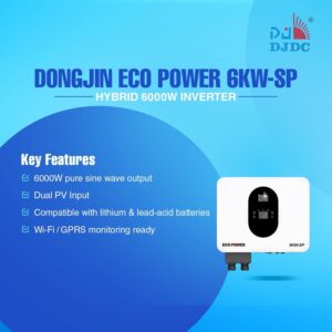 DJDC dongjin Eco Power 6KW Hybrid Inverter ip 66 (Single phase)